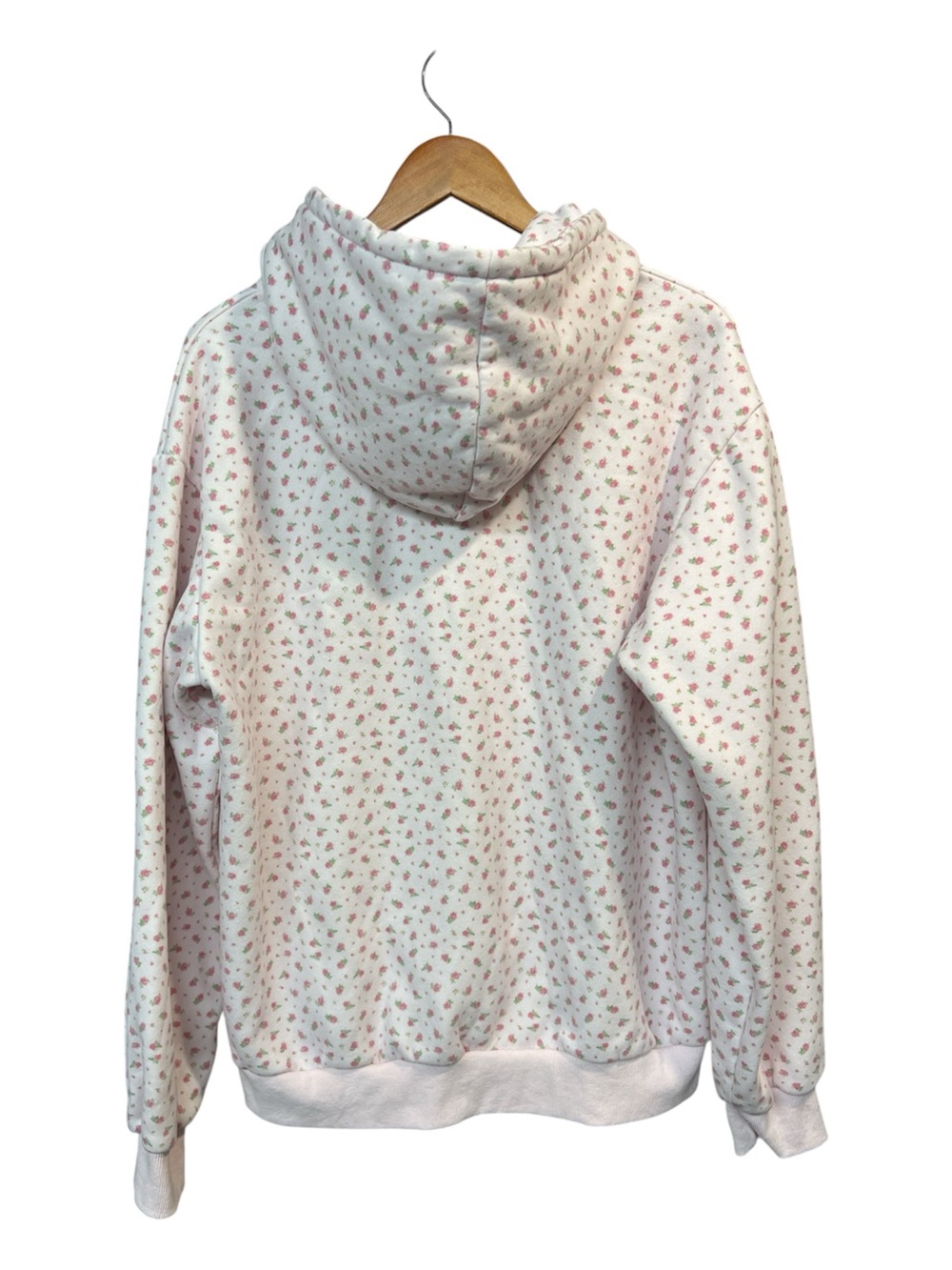 As Revival Pink Floral Hoodie Large Casual Activewear Loungewear Cottage Girly - Picture 3 of 6